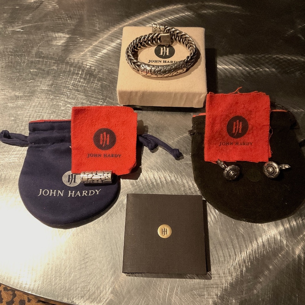 John Hardy Kali collection, bracelet (SIGNED!), cuff links, and necklace pendant
